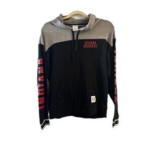 Victoria’s Secret PINK IU Indiana Hoosiers Gray & Black Hoodie Sweatshirt Sz XS